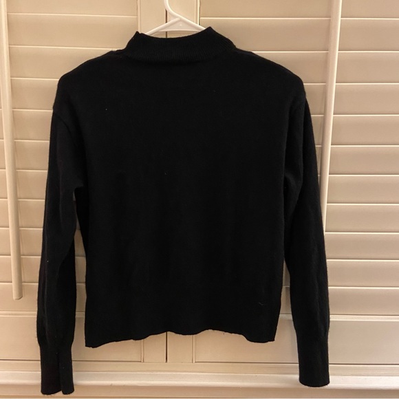 Italic Black Mockneck Cashmere Sweater - Picture 3 of 8